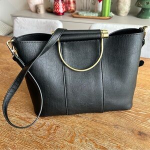 Antik Kraft Vegan Leather Tote Bag with Metal Ring